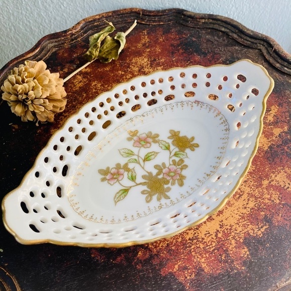 Vintage Occupied Japan Floral Dish - Picture 3 of 5
